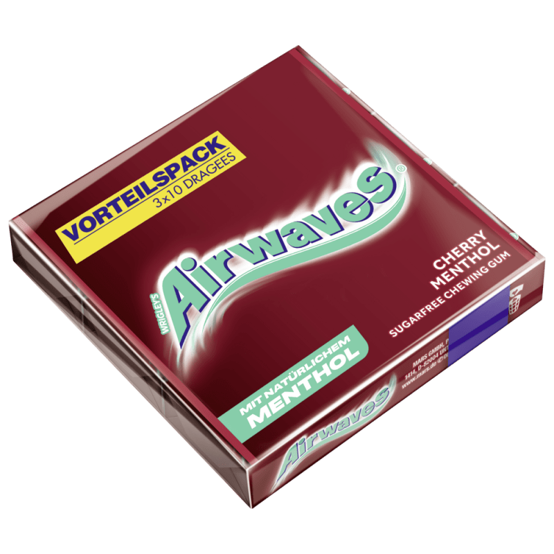 AIRWAVES Cherry Menthol Vorteilspack 3x10 Dragees